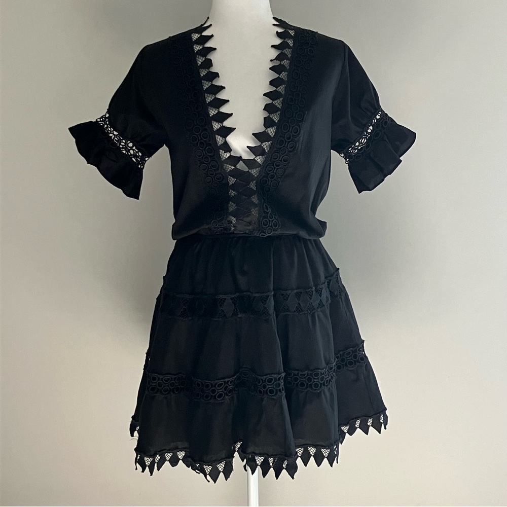 Women's Peixoto Ora Dress 100% Cotton Black Size Medium
